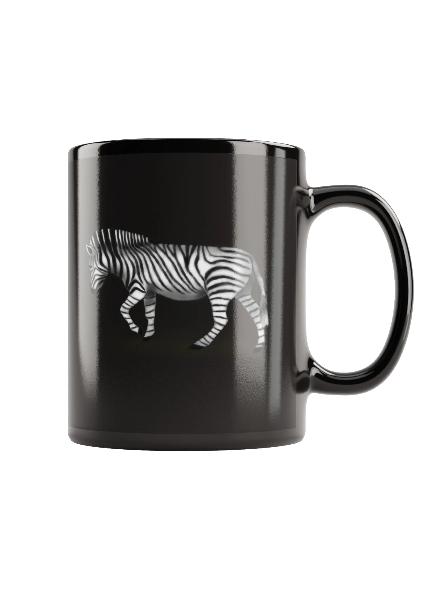 Striped Zebra Black Glossy Mug product image (1)