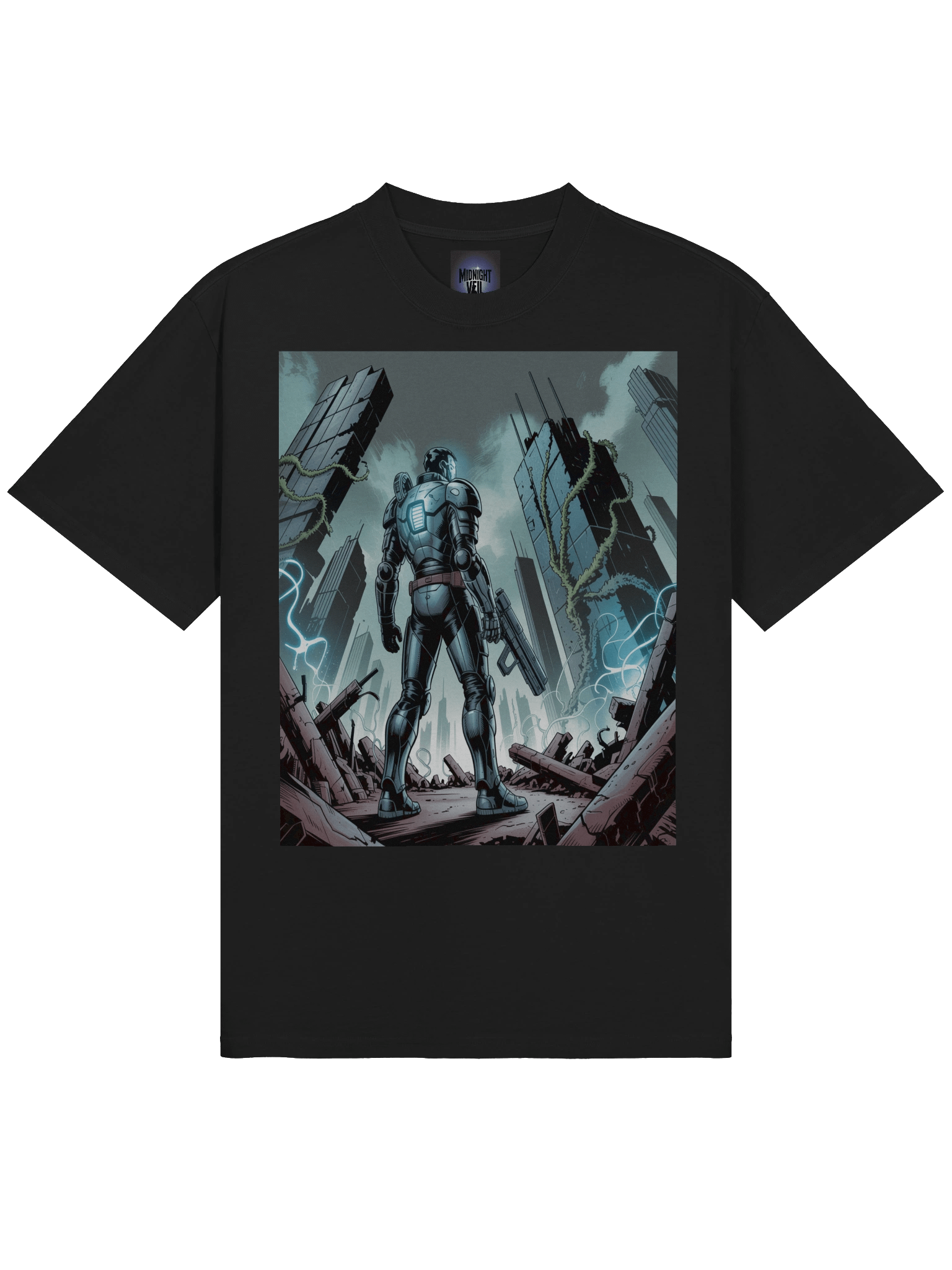 Eternal Dominion: Apocalypse Inspired Oversized Faded T-Shirt product image (5)