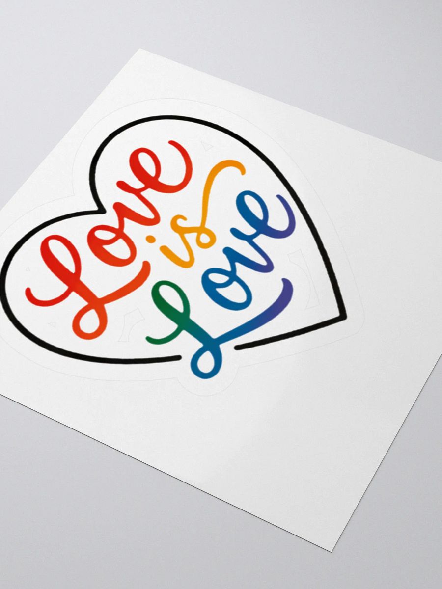 Love is Love Pride LGBTQ+ Rainbow Heart Stickers product image (8)