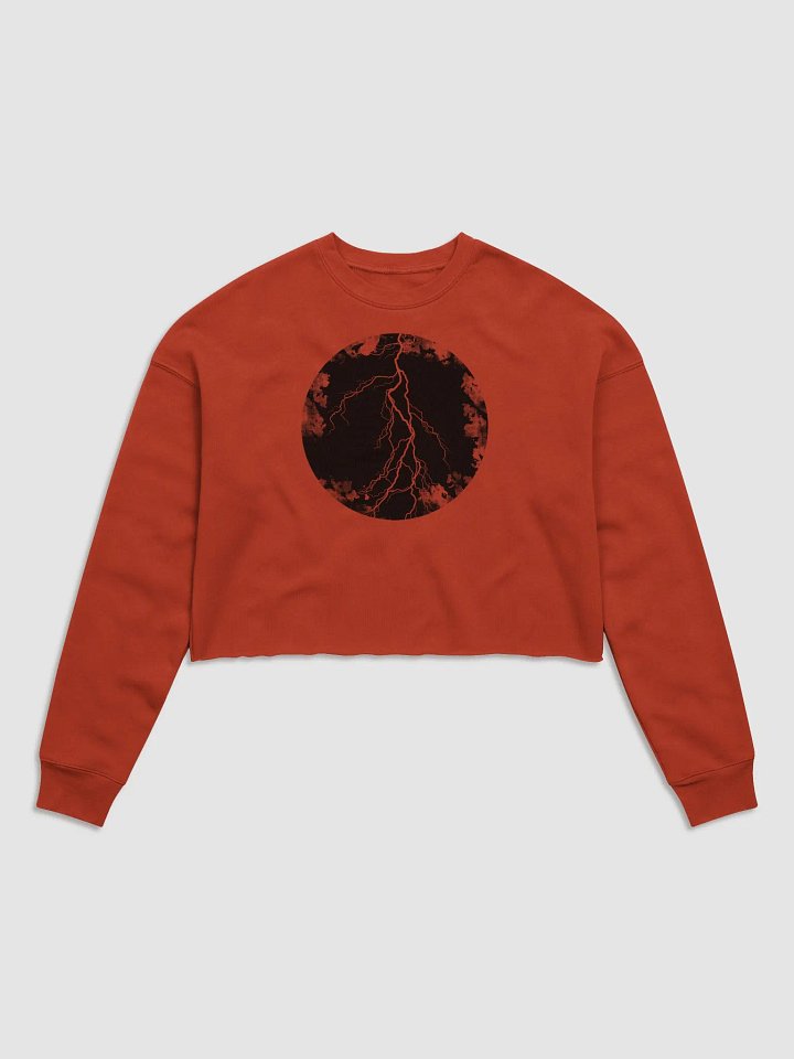 Full Moon, Lightning and Blood Crop Sweatshirt product image (2)