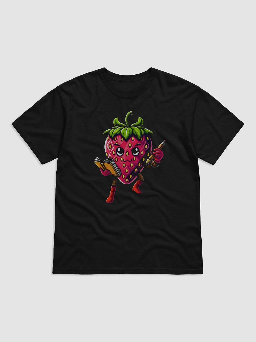 Cheerful Strawberry Reading T-Shirt product image (1)