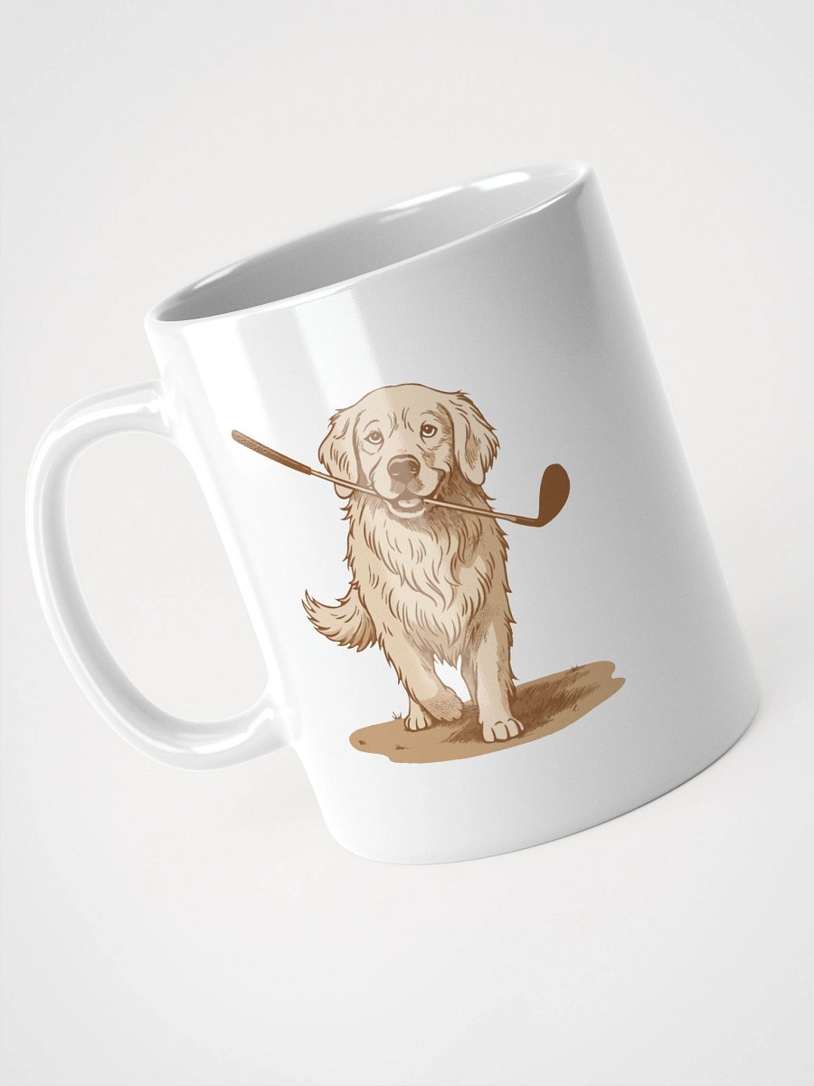 Golfing Golden Retriever White Glossy Mug product image (8)