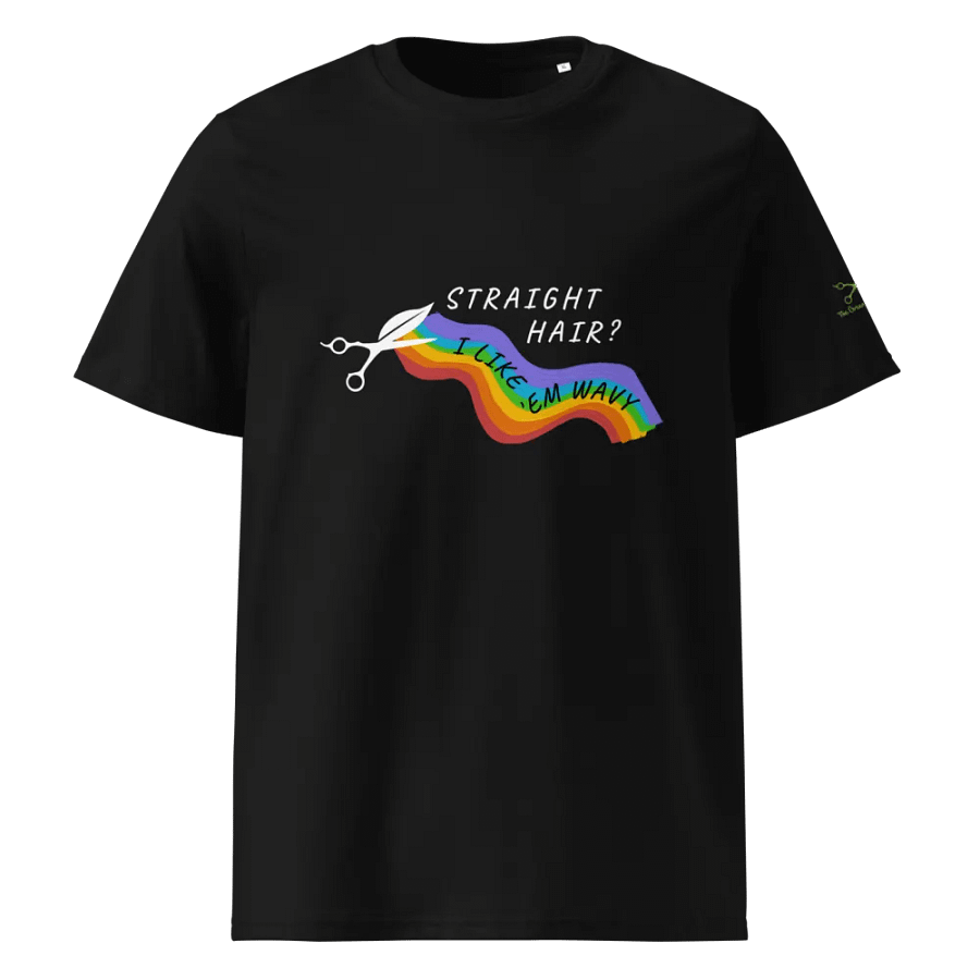 Straight Hair? I like 'em wavy! Pride Organic Tee product image (6)