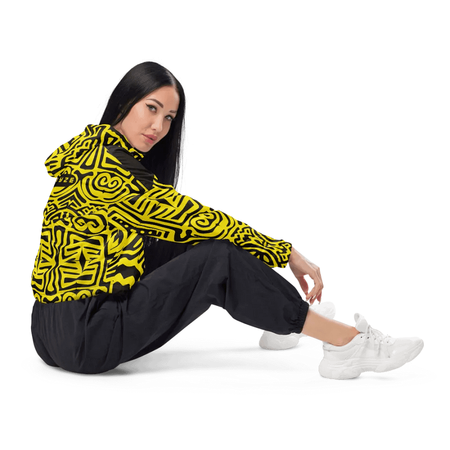 Gossip Cat Pattern Crop Hoodie Windbreaker product image (4)