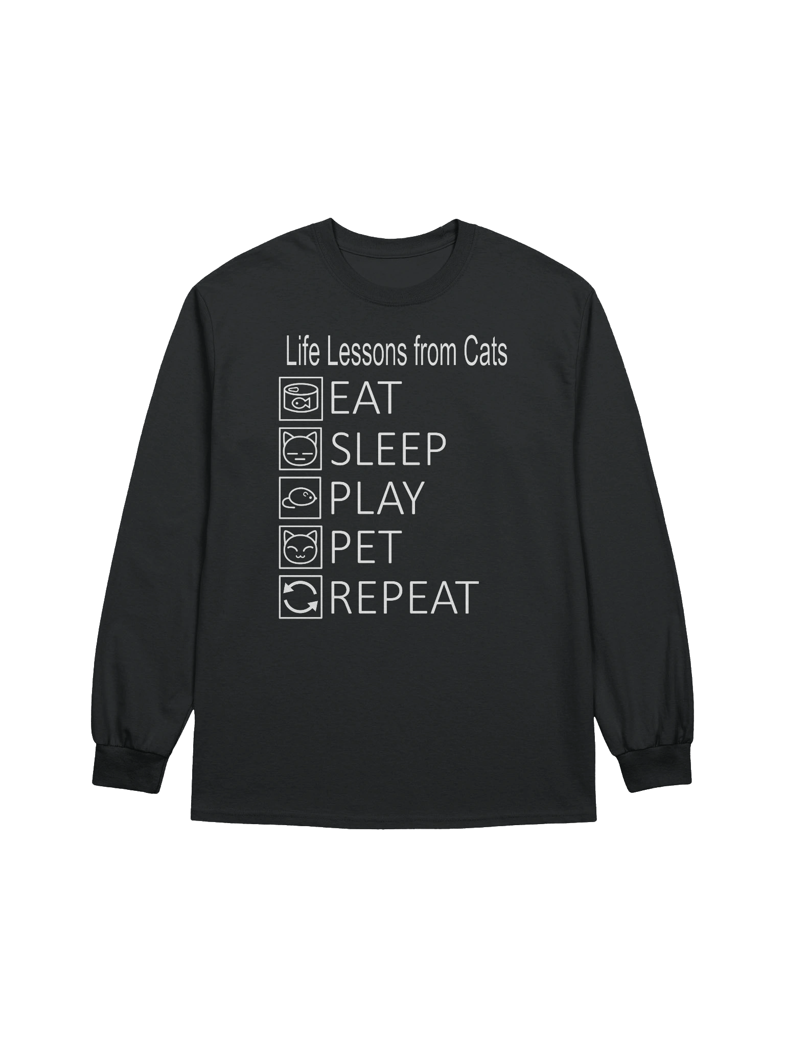 Life Lessons from Cats - Unisex Adult Long Sleeve T-shirt product image (1)