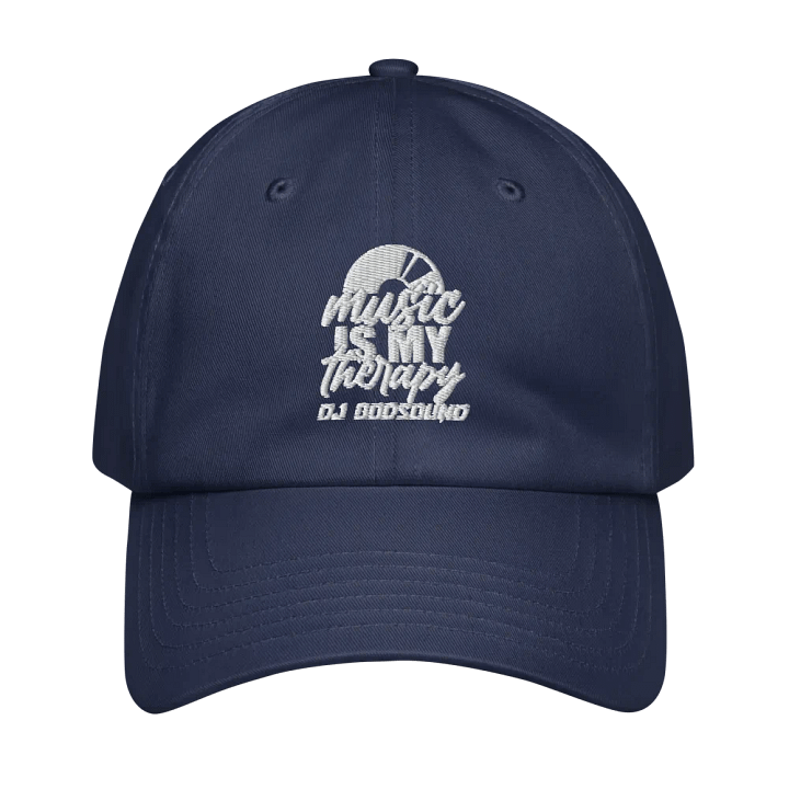 Stylish Under Armour® Dad Hat "Music Is My Therapy" Dad Cap in Navy Blue by DJ GodSOUND! product image (1)