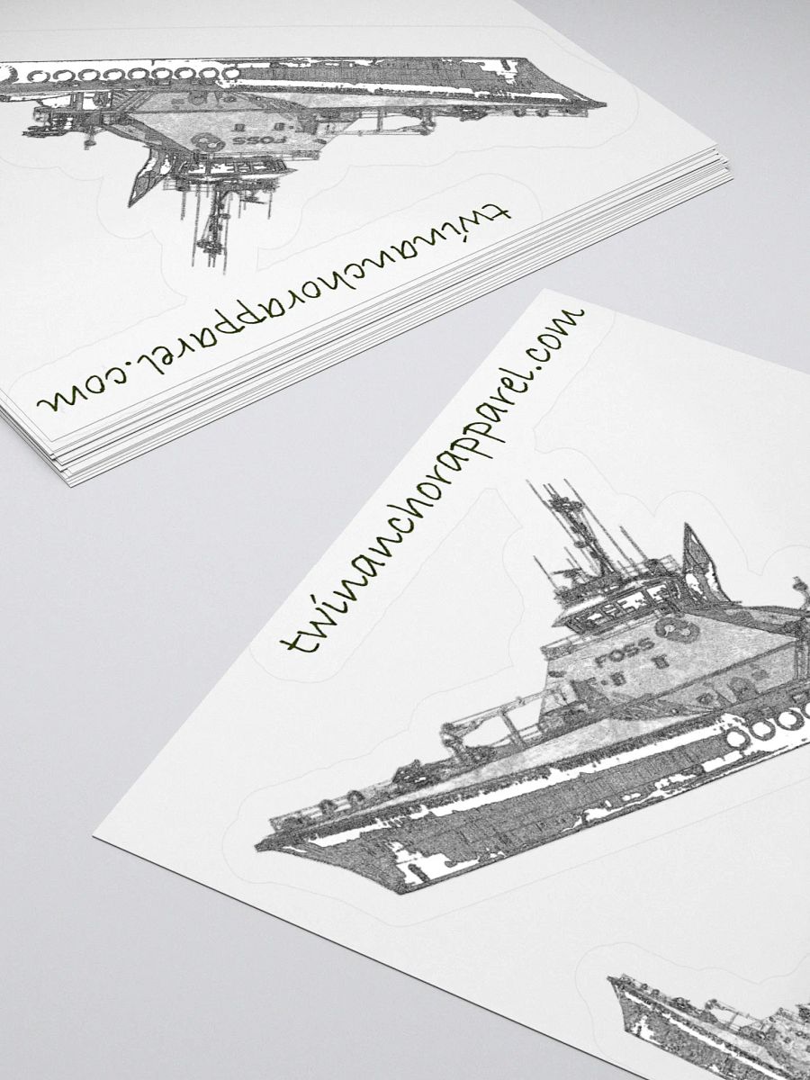 Foss Tugboat Sketch Kiss Cut Stickers product image (14)