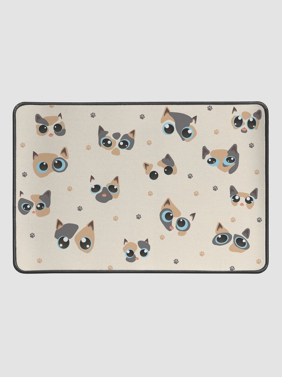 Cute Calico Cat Faces (Blue Eyes) Desk Mat 12" x 18" product image (1)