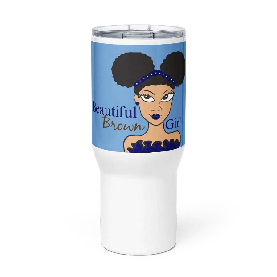 Beautiful Brown Girl Travel Mug - Cream product image (2)