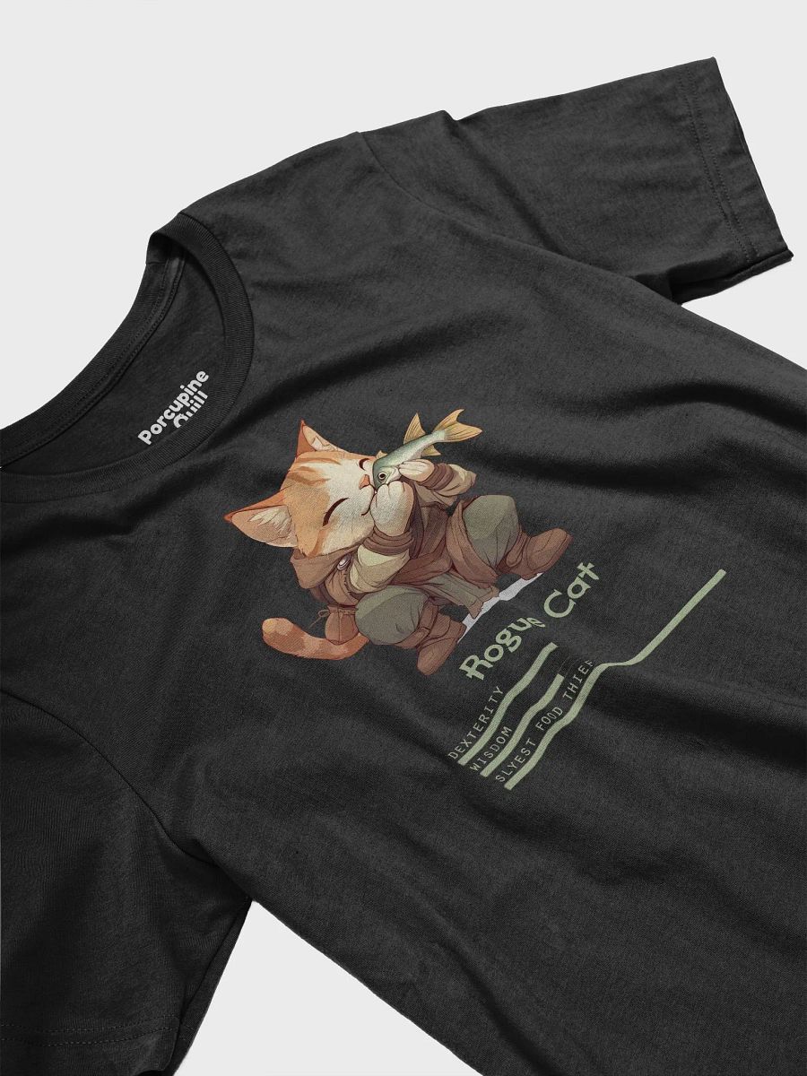 RPG Rogue Cat unisex short sleeve T-shirt for gamers and cat lovers product image (9)