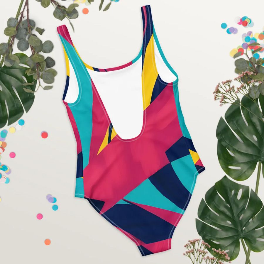 Abstract Lithographic Pattern Design one piece Swimsuit - V10 product image (4)