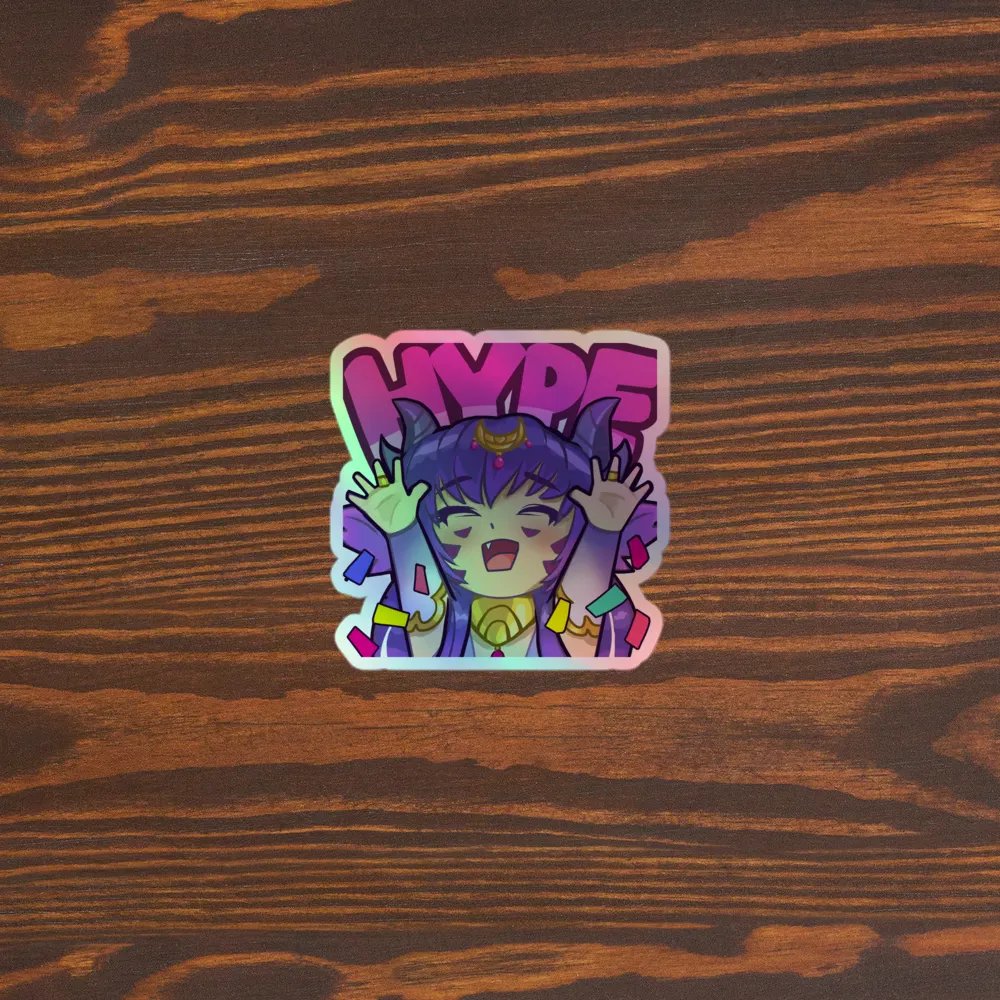 CosmicChroma - Vtuber HYPE Twitch Emote - Holographic Sticker product image (12)