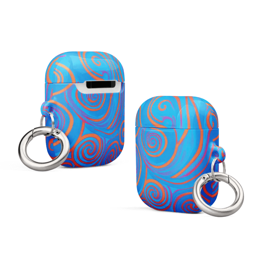 Funky Blue Dreams Liquid Tie-Dye Airpods Case product image (6)