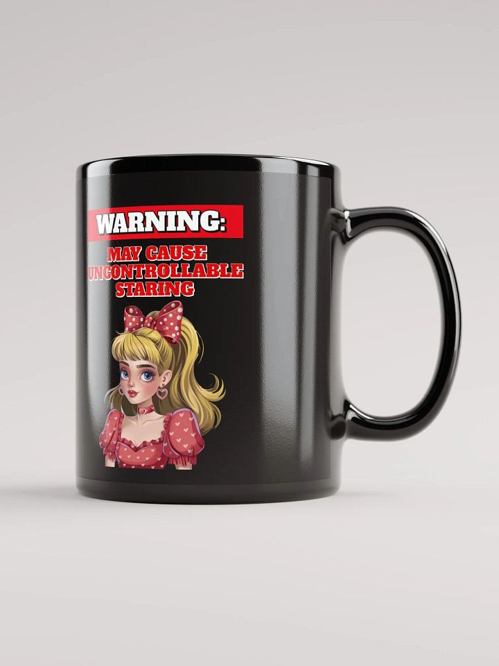 Warning: May Cause Uncontrollable Staring - Funny Black Coffee Mug product image (5)