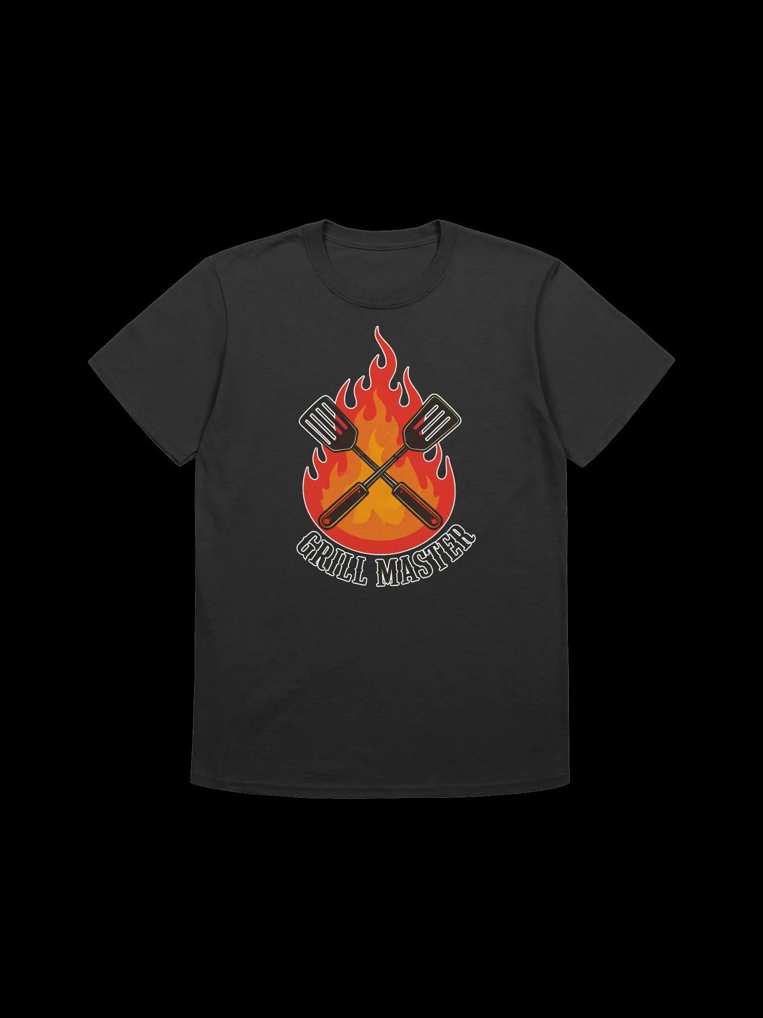 Food Lover-Grill Master Logo-Spatula and Flame Design T-Shirt product image (3)