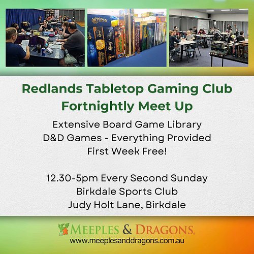 🎉 Redlands Tabletop Gaming Club is back this Sunday! 🎉 There's still a seat or 2 at the one shot tables, and we're always hap...