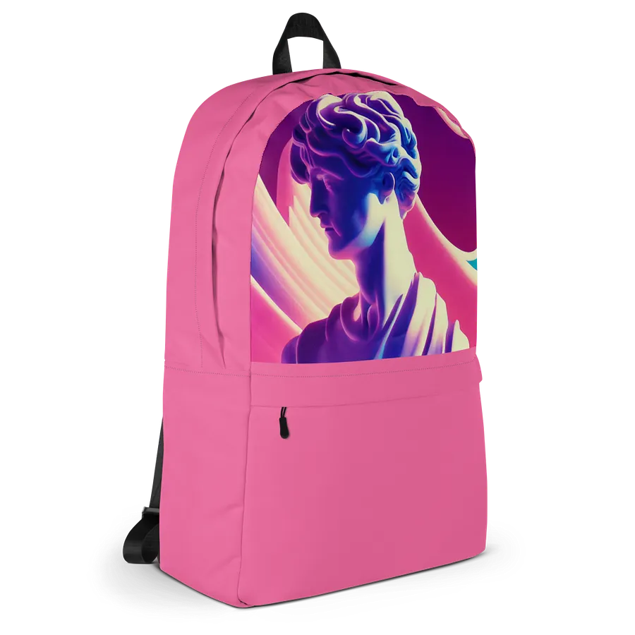 Greek God retrowave City Pop Pink Backpack product image (11)