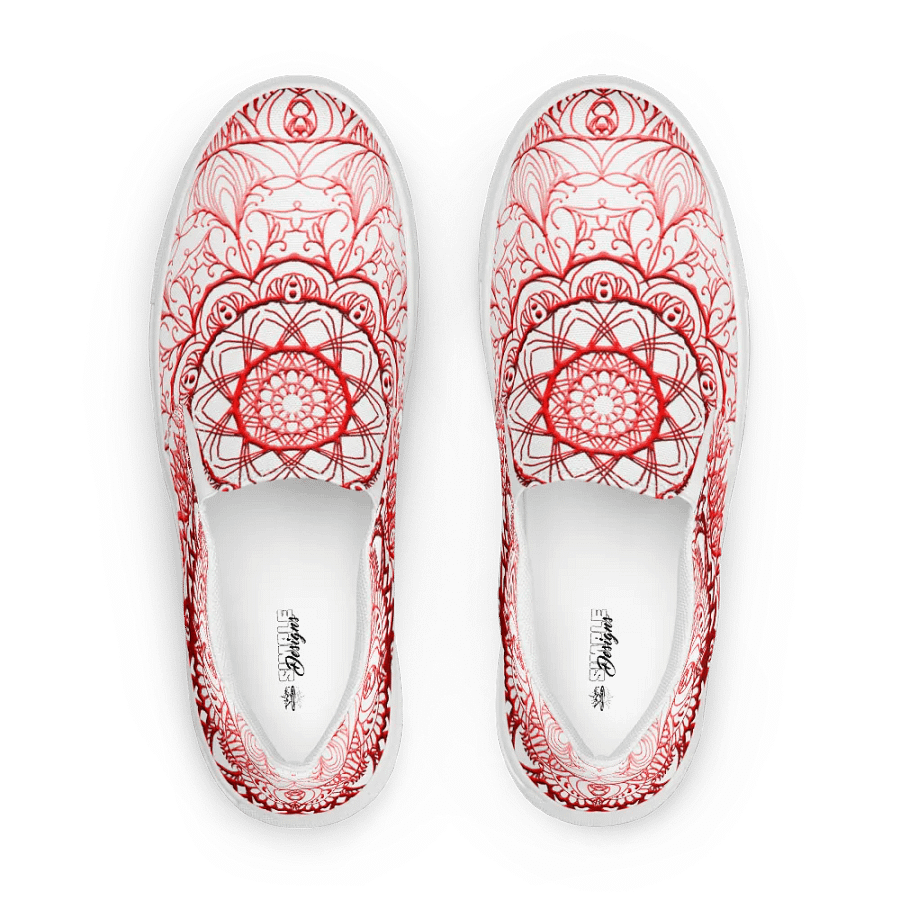 Radiant Red Mandala Slip-Ons product image (5)