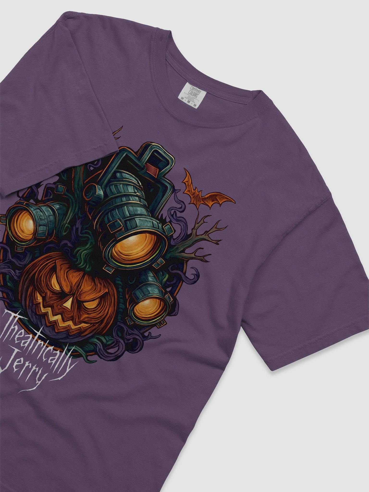 Theatrically Jerry: Halloween Series "Menacing Jack-O'-Lantern" Stage Lights T-Shirt product image (4)