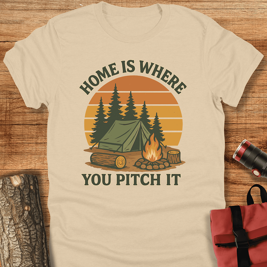 Home is, Vintage camping t-shirt, Unisex product image (1)