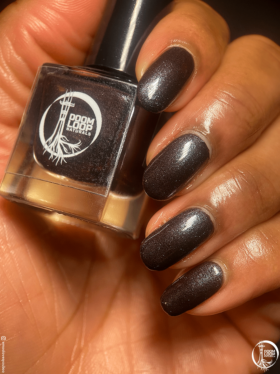 RUINCHARMED - Dark Bruised-Red and Green Shimmer Nail Polish product image (9)