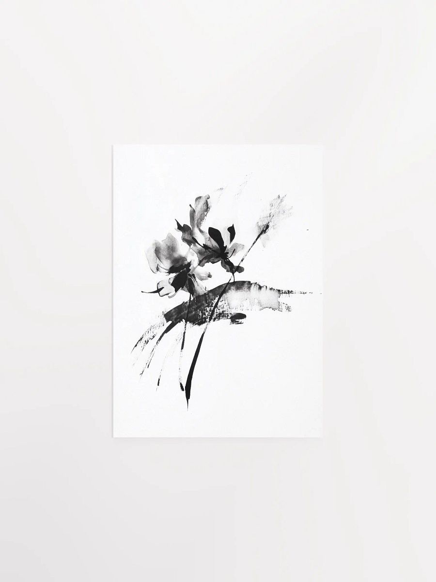 Ink Bloom III: Monochromatic Floral Art Print product image (1)