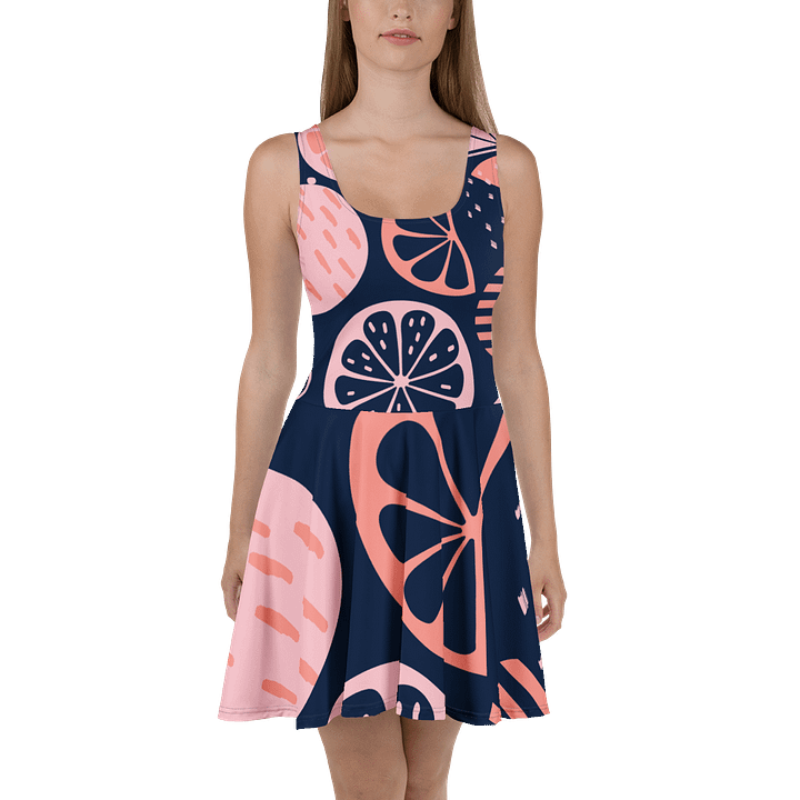 Citrus Dream All-Over Print Skater Dress product image (2)
