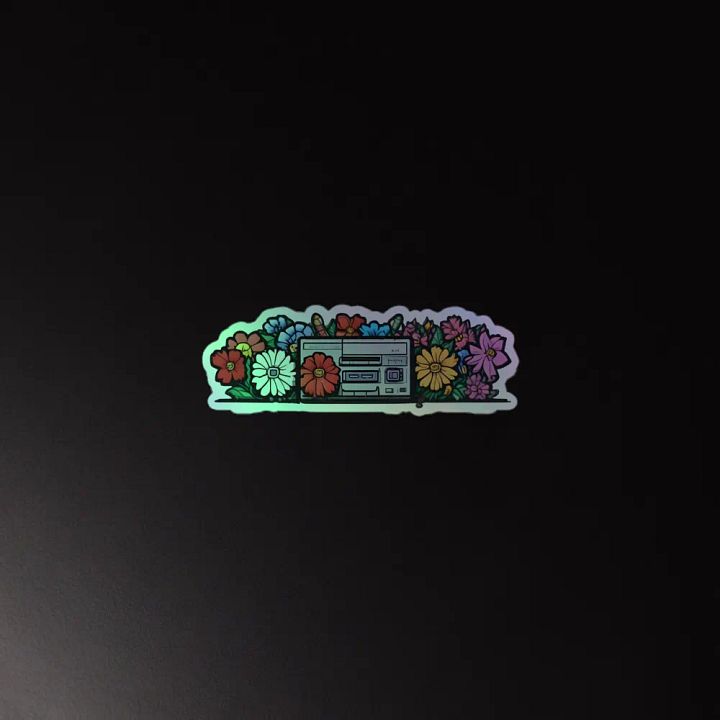 Retro Gaming Console Floral Sticker Set product image (2)