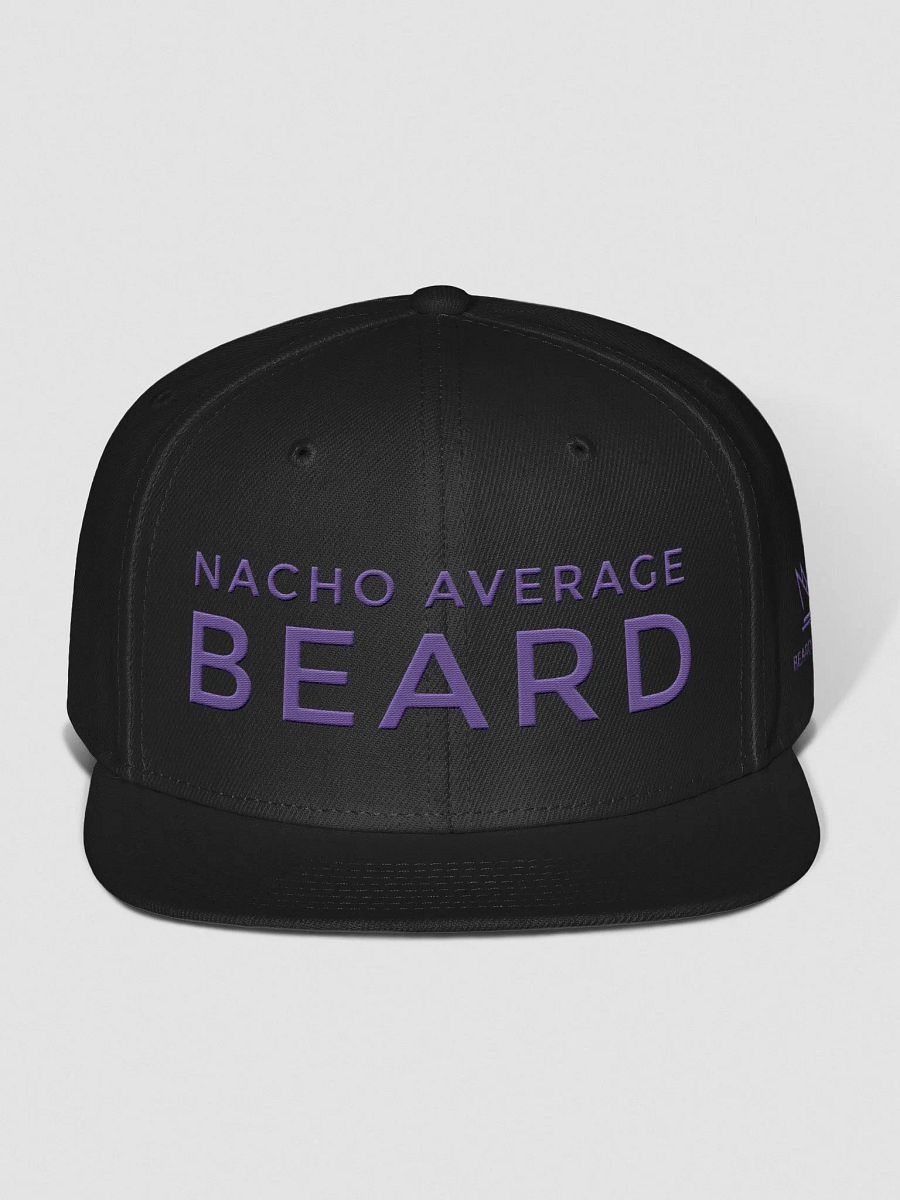 Nacho Average Beard Snapback Cap (Purple Embroidery) product image (1)