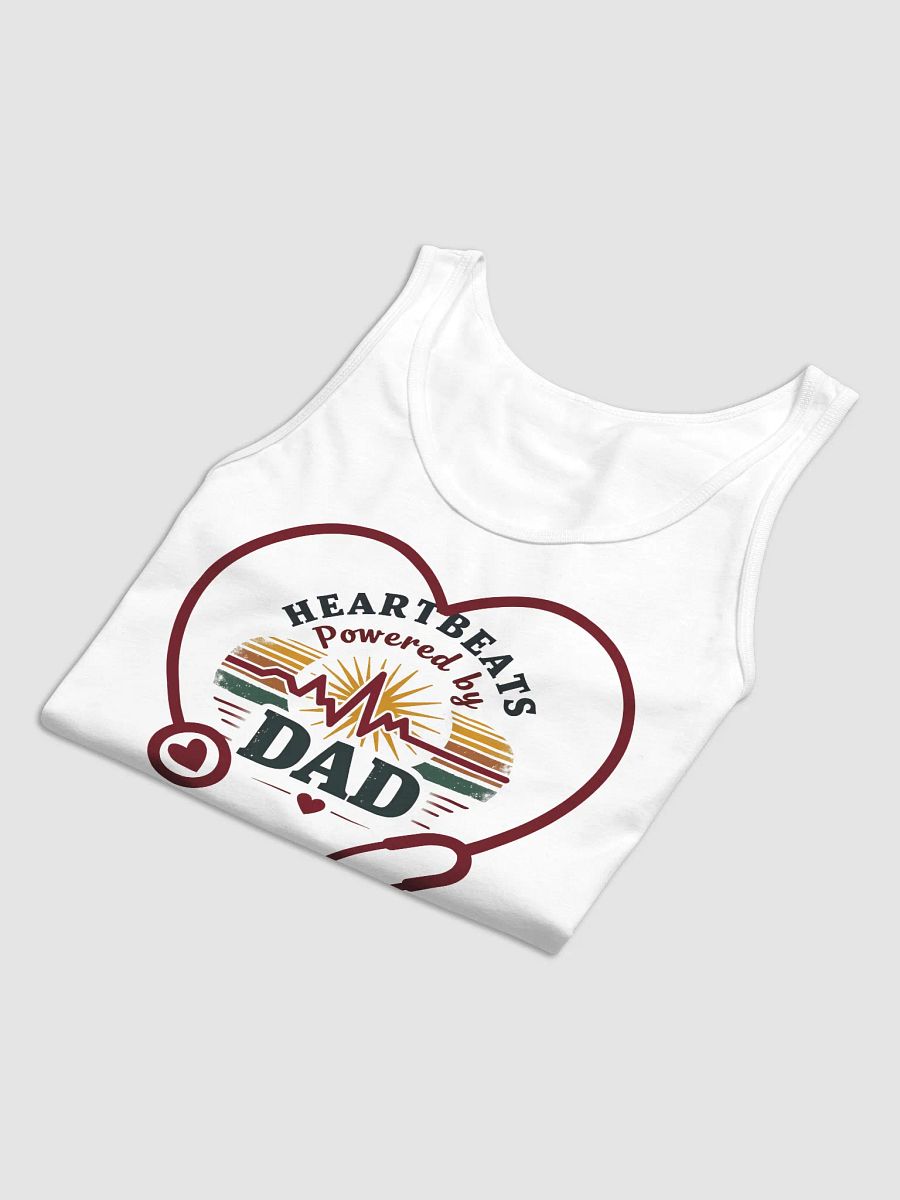 stethoscope heart, ekg Heartbeats Powered by Dad Tank product image (9)