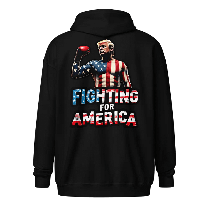 Zip Hoodie: Trump, Fighting for America product image (2)