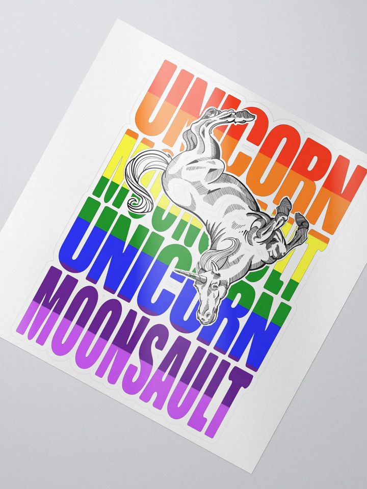Unicorn Moonsault rainbow sticker product image (2)