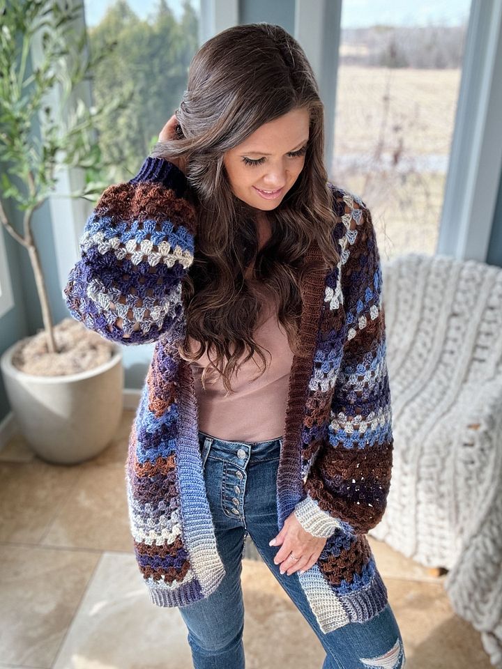 Granny Pop Cardigan Crochet Pattern product image (1)