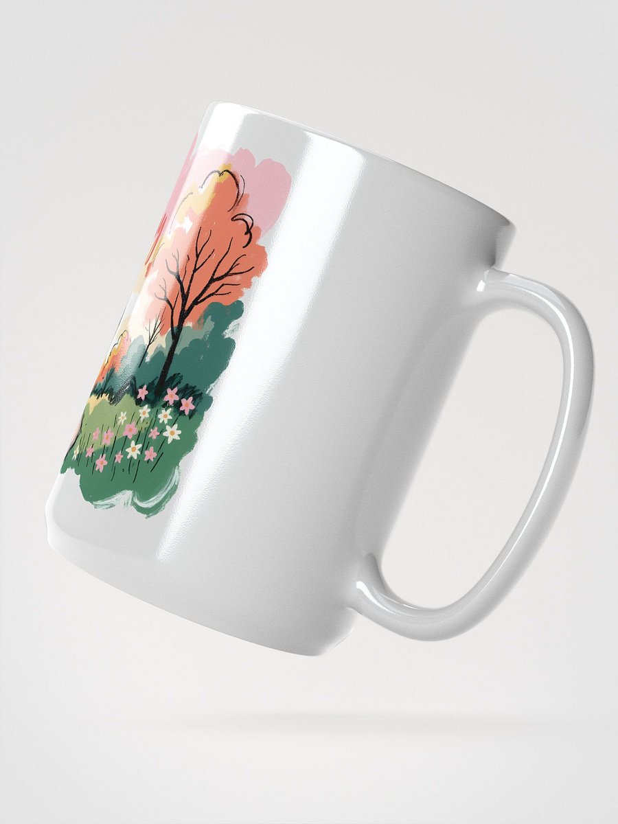 Joyful Father’s Day Walk | Vibrant Family Art Print Glossy Mug product image (2)