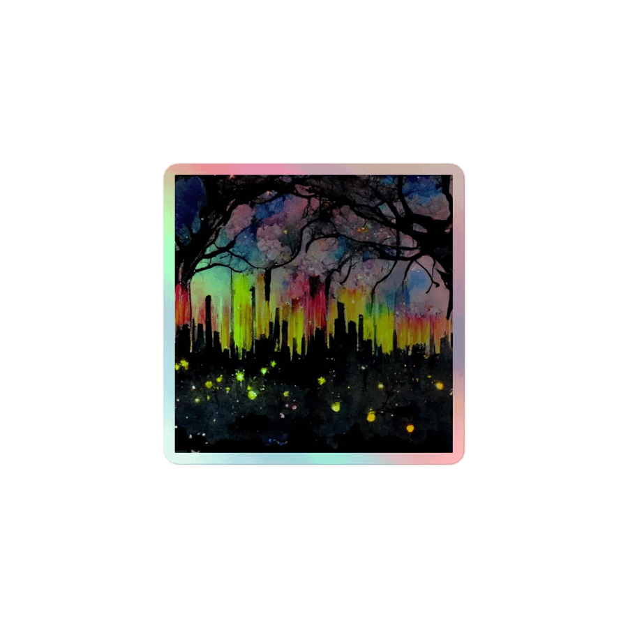 Dreamy City Lights Holographic Sticker Sheet product image (1)
