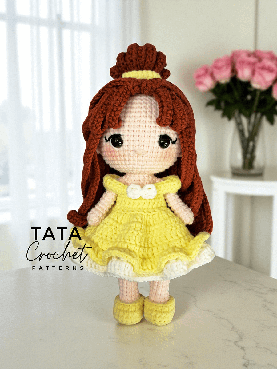PDF -♡- Doll Dress Up & Transformation -♡- Belle Princess Amigurumi Crochet Pattern product image (7)