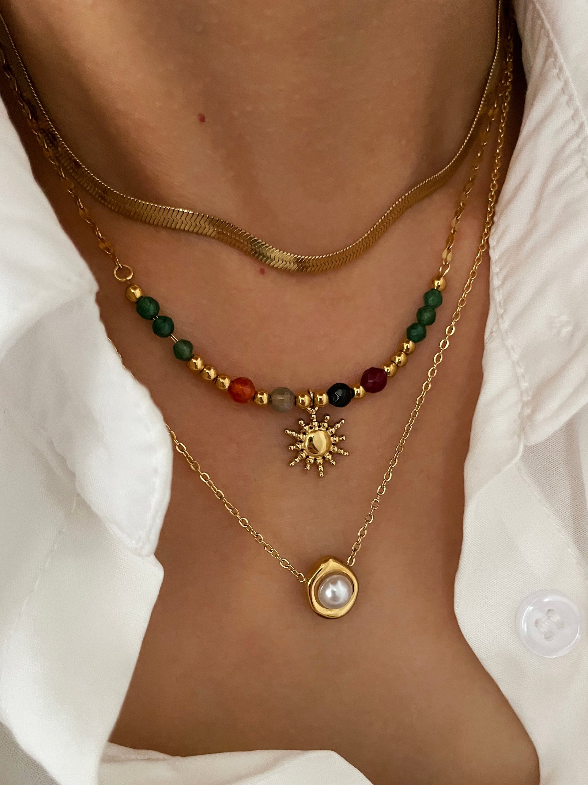 Set of 3 18K Gold Necklaces product image (4)