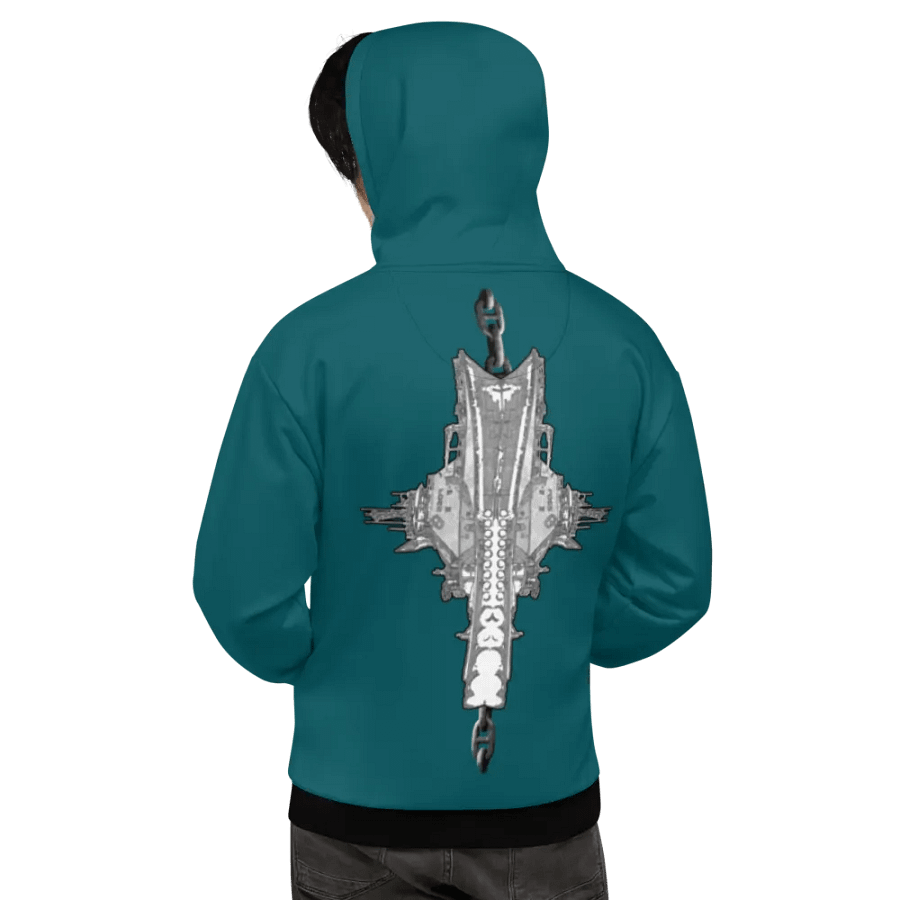 Teal Foss double tug Sketch Hoodie product image (6)