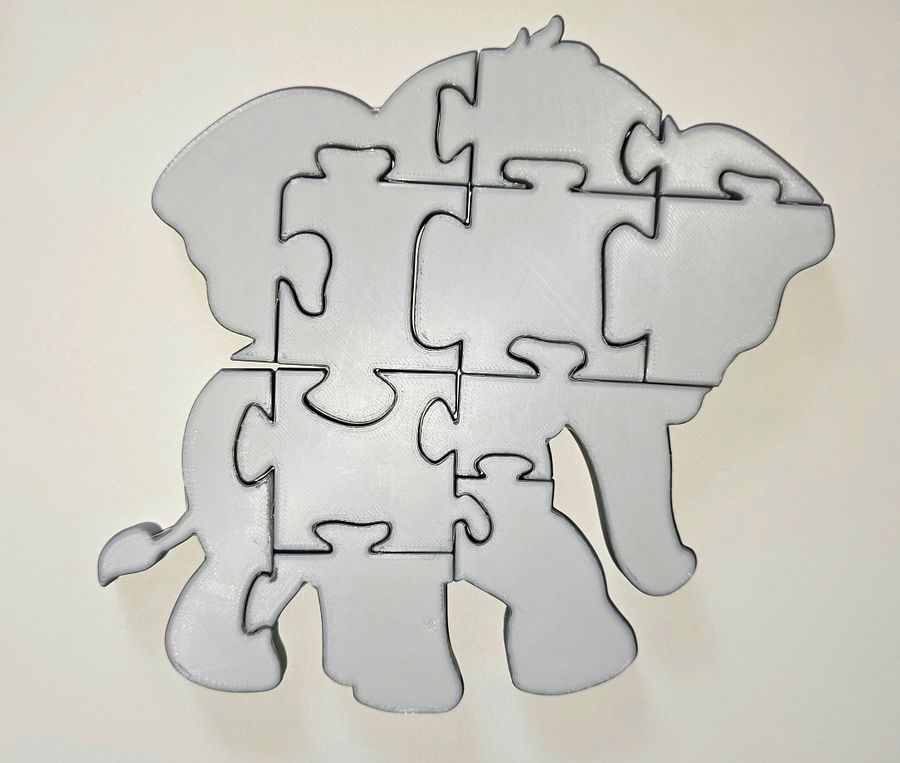 Elephant 3D Printed Jigsaw Puzzle– A Wild Adventure in Every Piece! product image (3)