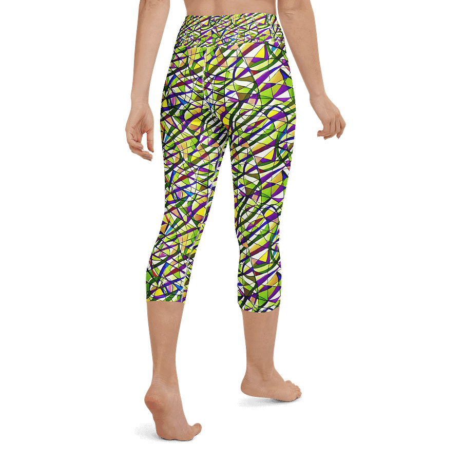 stained Glass Pattern Capri Leggings product image (3)