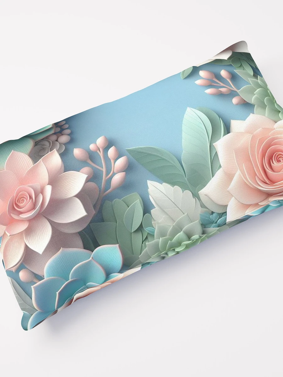 Succulents and Roses Blue Pillow product image (10)
