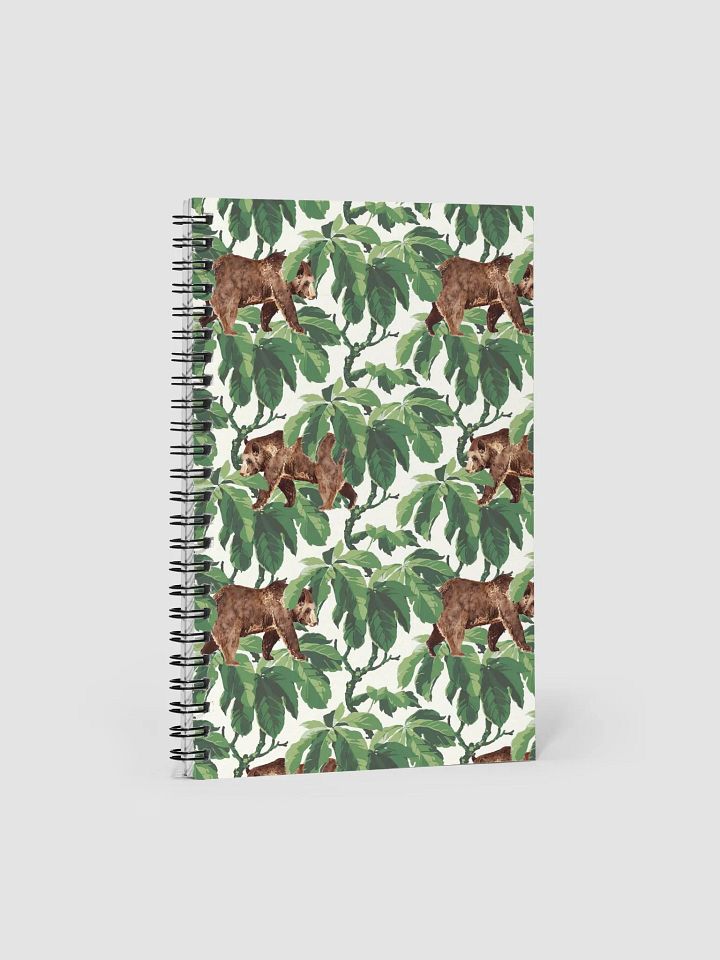 Bear with Green Leaves Spiral Notebook product image (1)