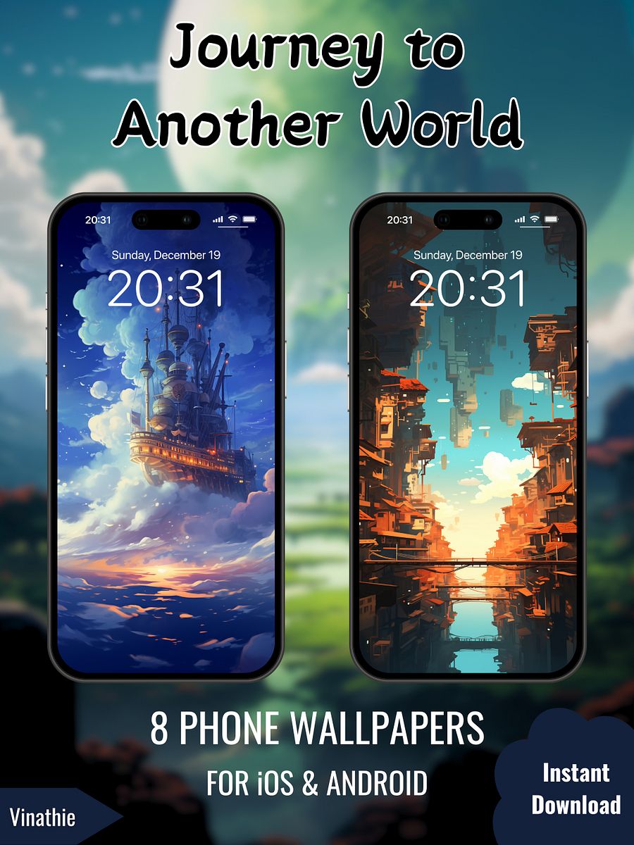 Journey To Another World | Fantasy & Steampunk | Phone Wallpaper product image (5)
