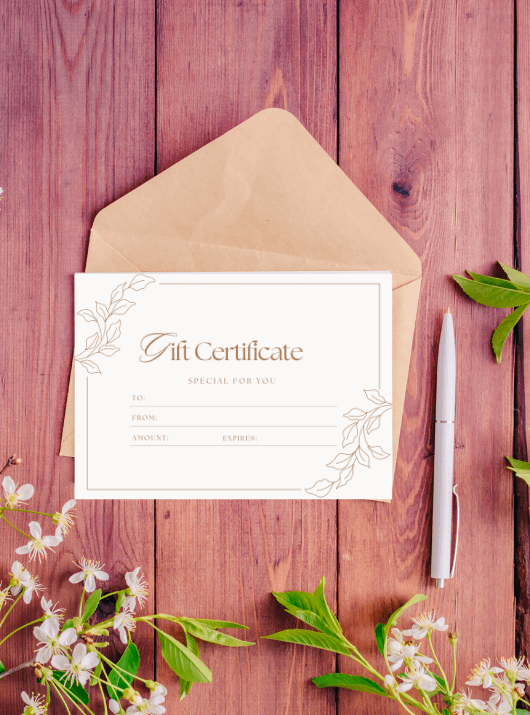 White And Brown Minimalist Gift Certificate product image (4)