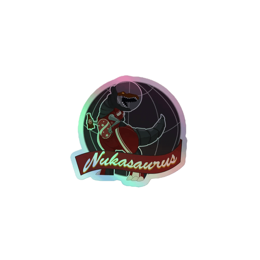 Nukasaurus Vinyl Holographic Sticker product image (1)