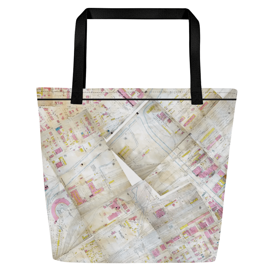 Auraria 1928 Map Mosaic Tote product image (1)