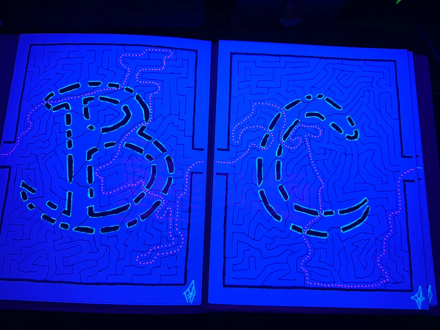 The aMAZEking alphabet ~Enhanced~ Black Light Answer Key Version product image (2)