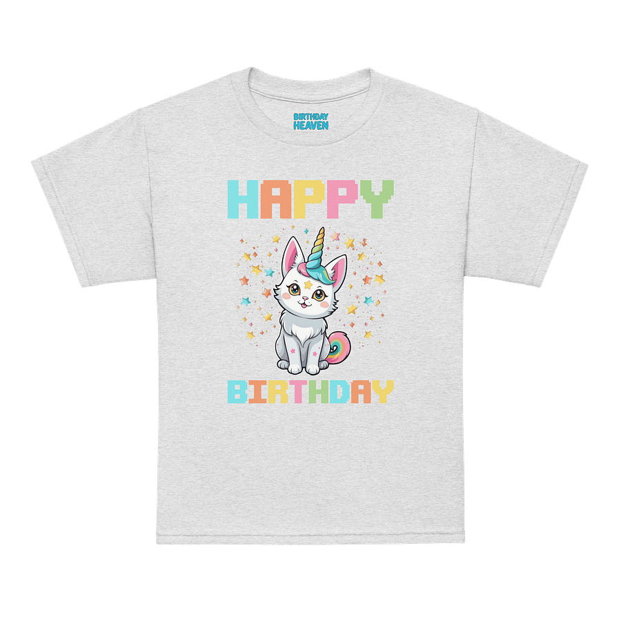Happy Birthday (Cat Unicorn) T-Shirt For Kids product image (32)