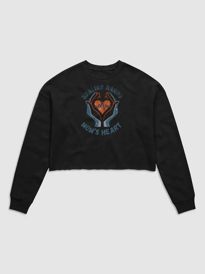 MOM'S HEART, Heartfelt Healing Women's Crop Sweatshirt product image (2)