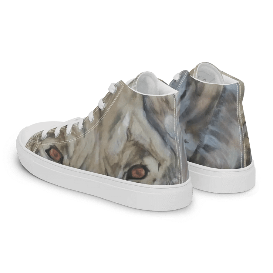 Woman's' Lion print from danflan oil painting white toe cap product image (6)